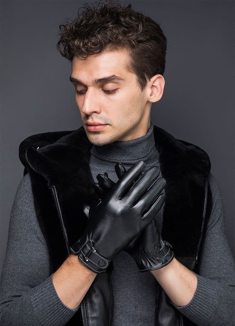 手袋 メンズ レザー タッチパネル対応 革 グローブ レザーグローブ 革グローブ 防水 防風 裏起毛 防寒 スマホ対応 暖かい |  | 08