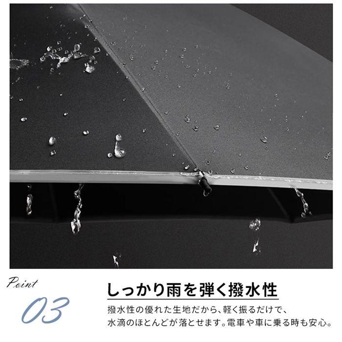自動開閉 逆折りたたみ傘 日傘 UPF50+ 20本骨 二重骨組み 強風対応 紫外線対策 UVカット 晴雨兼用 軽量 レディース メンズ |  | 07