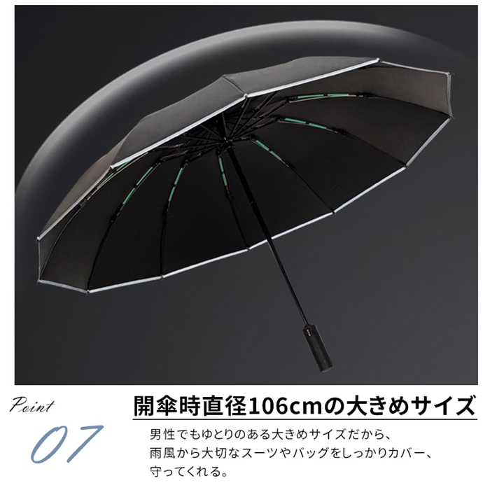 自動開閉 逆折りたたみ傘 日傘 UPF50+ 20本骨 二重骨組み 強風対応 紫外線対策 UVカット 晴雨兼用 軽量 レディース メンズ |  | 11