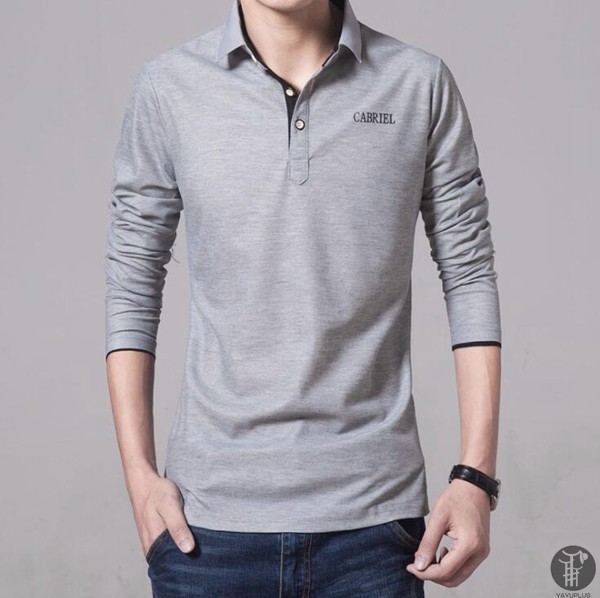 ポロシャツ メンズ シャツ 長袖ポロシャツ バイカラー クールビズ 無地 ポロ 長袖 shirt アメカジ 制服 スポーツ 代引不可 |  | 06