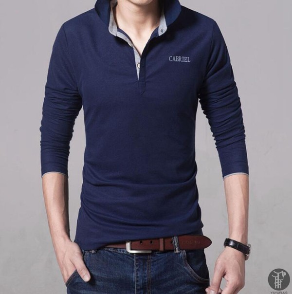 ポロシャツ メンズ シャツ 長袖ポロシャツ バイカラー クールビズ 無地 ポロ 長袖 shirt アメカジ 制服 スポーツ 代引不可 |  | 01