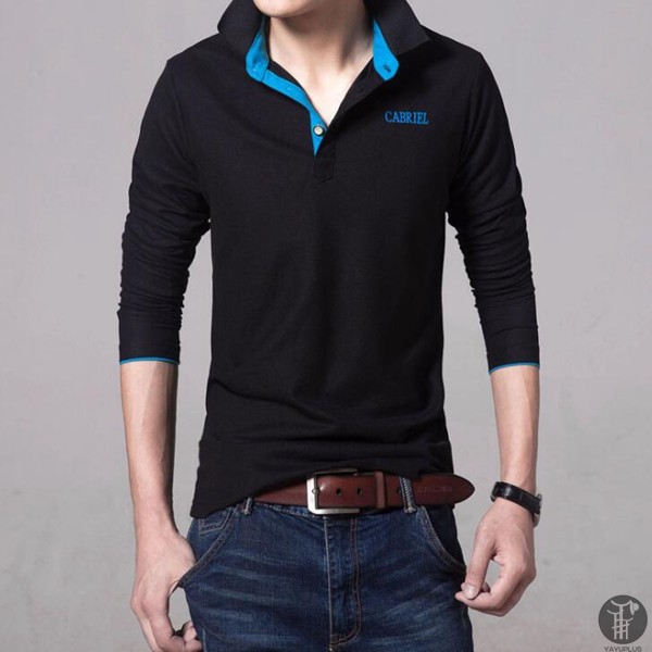 ポロシャツ メンズ シャツ 長袖ポロシャツ バイカラー クールビズ 無地 ポロ 長袖 shirt アメカジ 制服 スポーツ 代引不可 |  | 05