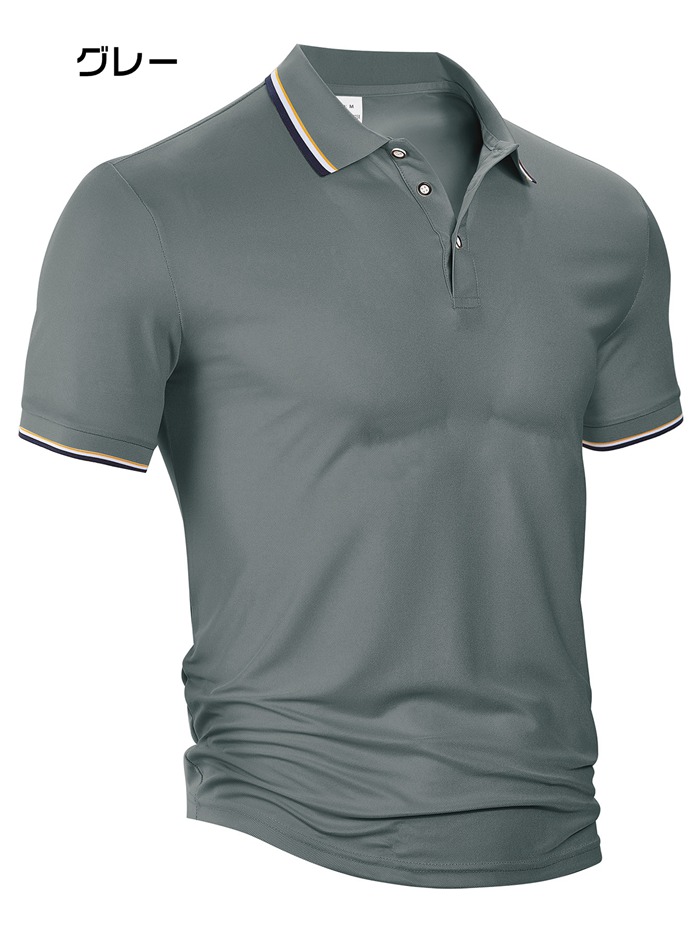 ポロシャツ 半袖 メンズ ゴルフシャツ ドライ 男性 ビジネス ゴルフウェア トップス |  | 03