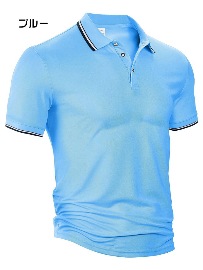 ポロシャツ 半袖 メンズ ゴルフシャツ ドライ 男性 ビジネス ゴルフウェア トップス |  | 06