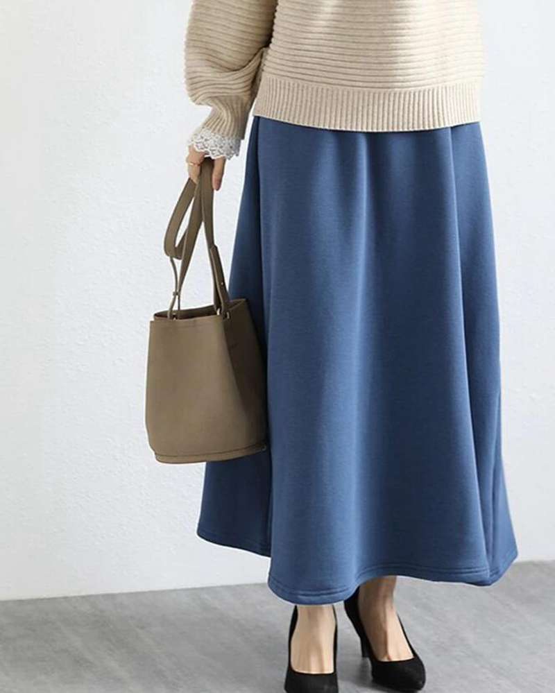 スカート 裏起毛 無地 ロングスカート スカート マキシ スカート コーデ レディース フレアロングスカート 美ライン きれいめ 大人 |  | 06
