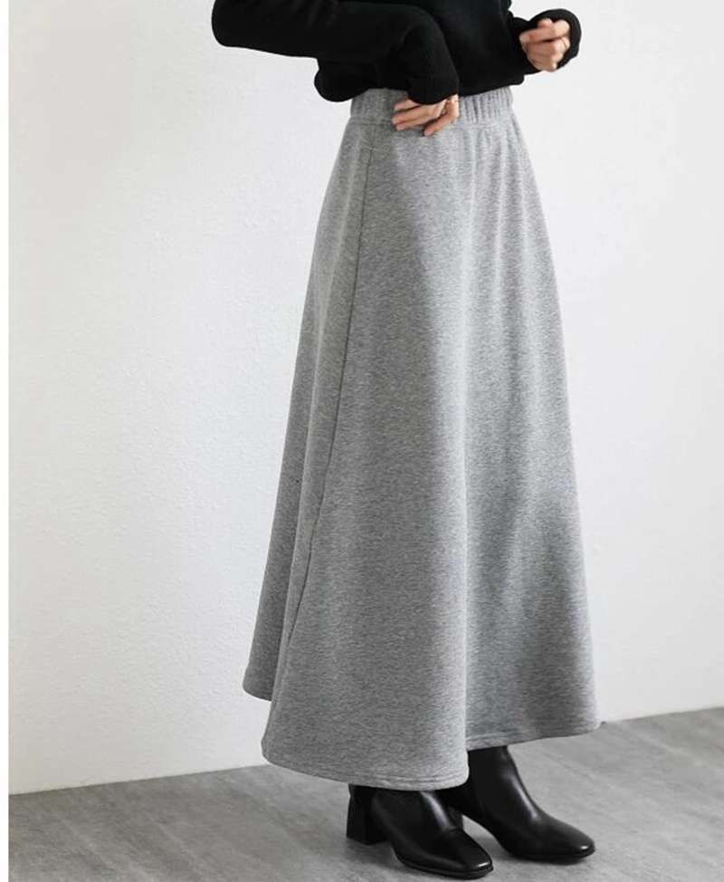 スカート 裏起毛 無地 ロングスカート スカート マキシ スカート コーデ レディース フレアロングスカート 美ライン きれいめ 大人 |  | 08