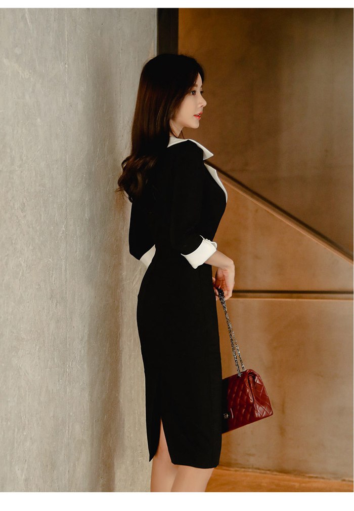 タイトワンピース 姫系ワンピース 春 ワンピース ひざ丈 スクエアネック パーティドレス 5分袖 お嬢様 セ |  | 12