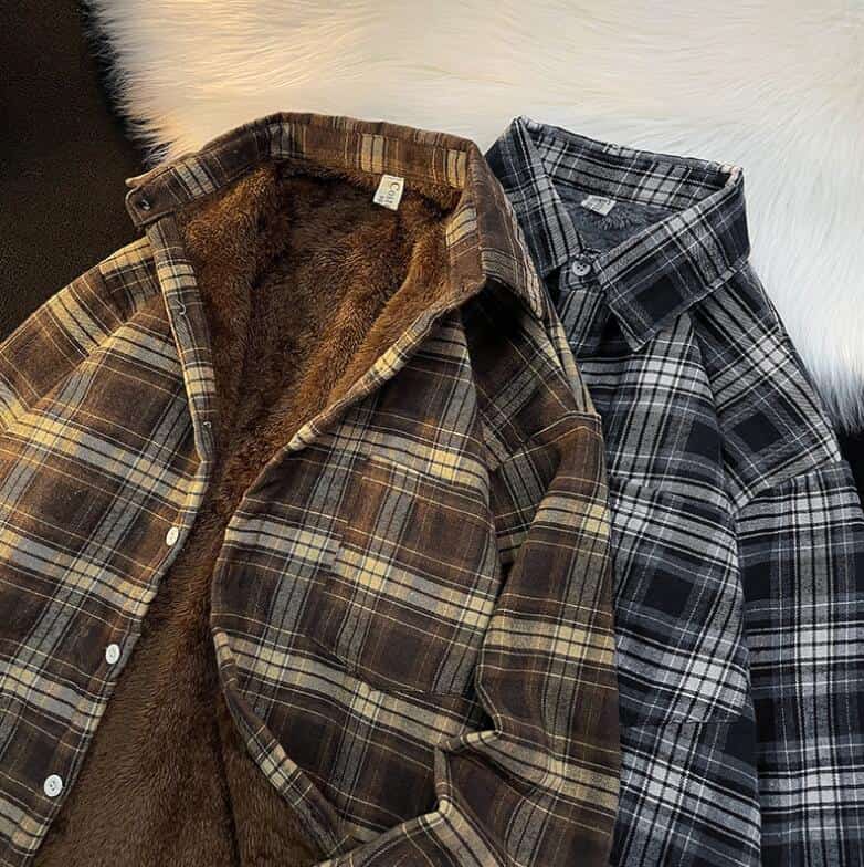 チェックシャツ 裏起毛 厚手 防寒服 暖かい メンズ 長袖 おしゃれ ボア カジュアルシャツ シャツジャケット 秋服 大きいサ |  | 03