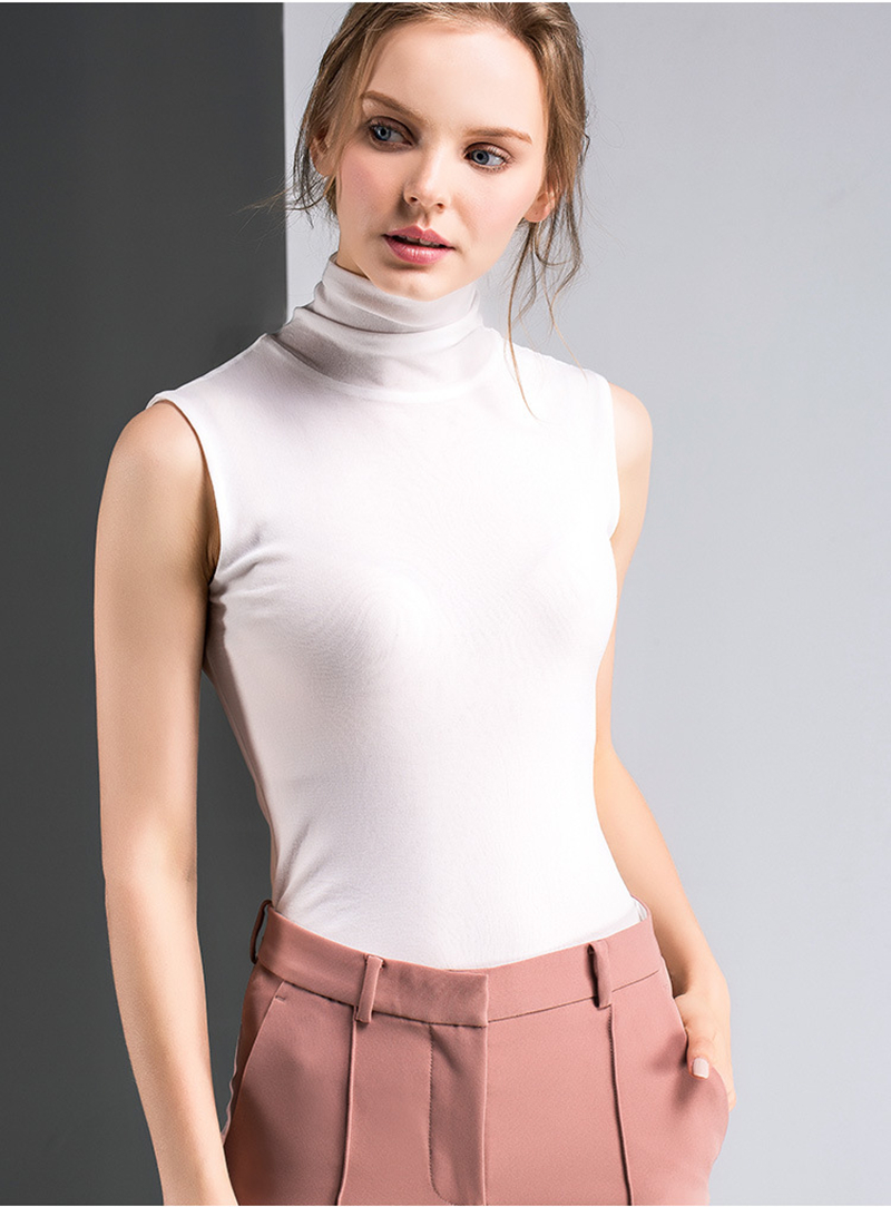 タートルネック ハイネック レディース ノースリーブ tシャツ インナー
