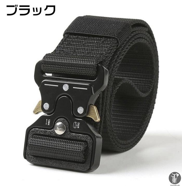 タクティカル ベルト サバゲー メンズ ナイロン ワンタッチ ミリタリー アウトドア メタルバックル サバイバル 穴なし ガンベルト 迷彩  代引不可 |  | 01