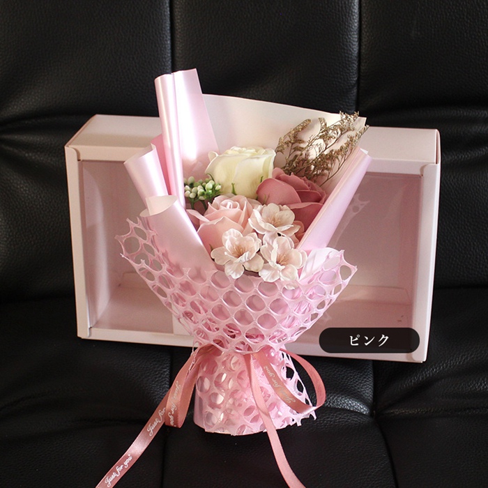 ソープフラワー 花束 ボックス入り ブーケ フレグランス バラ 3輪 枯れない花 造花 石鹸花 プレゼント ギフト 母の日 誕生日 贈り物 結婚記念日 かわいい |  | 02
