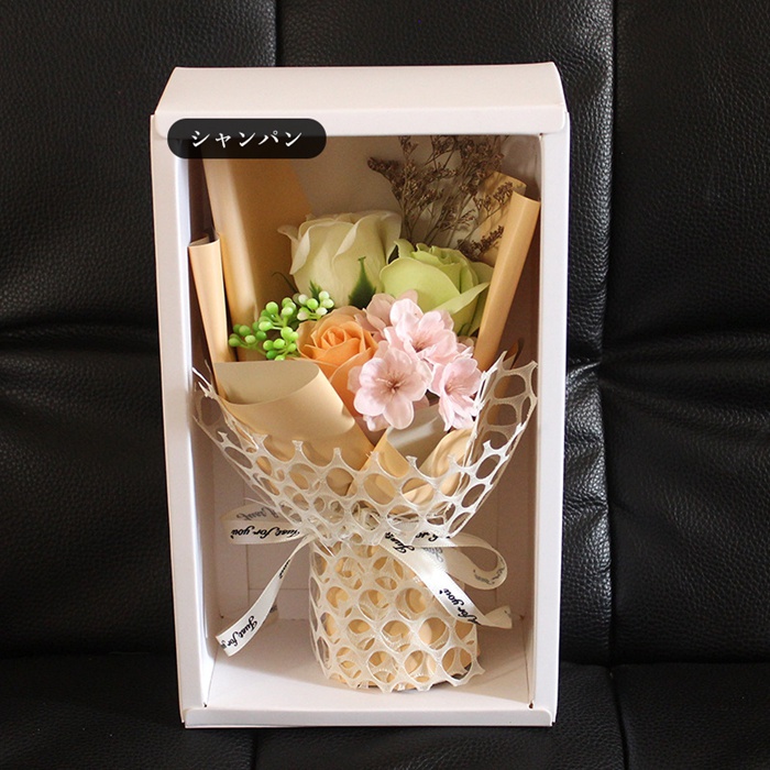 ソープフラワー 花束 ボックス入り ブーケ フレグランス バラ 3輪 枯れない花 造花 石鹸花 プレゼント ギフト 母の日 誕生日 贈り物 結婚記念日 かわいい |  | 03