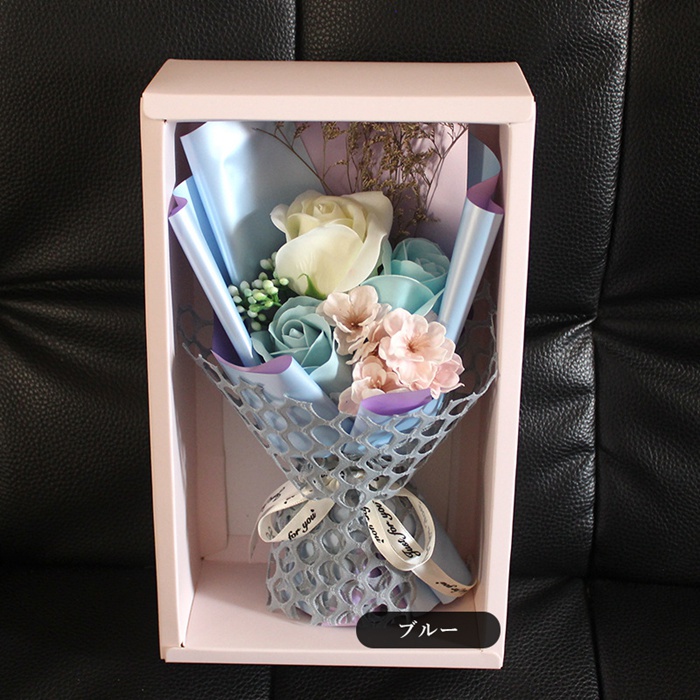 ソープフラワー 花束 ボックス入り ブーケ フレグランス バラ 3輪 枯れない花 造花 石鹸花 プレゼント ギフト 母の日 誕生日 贈り物 結婚記念日 かわいい |  | 05