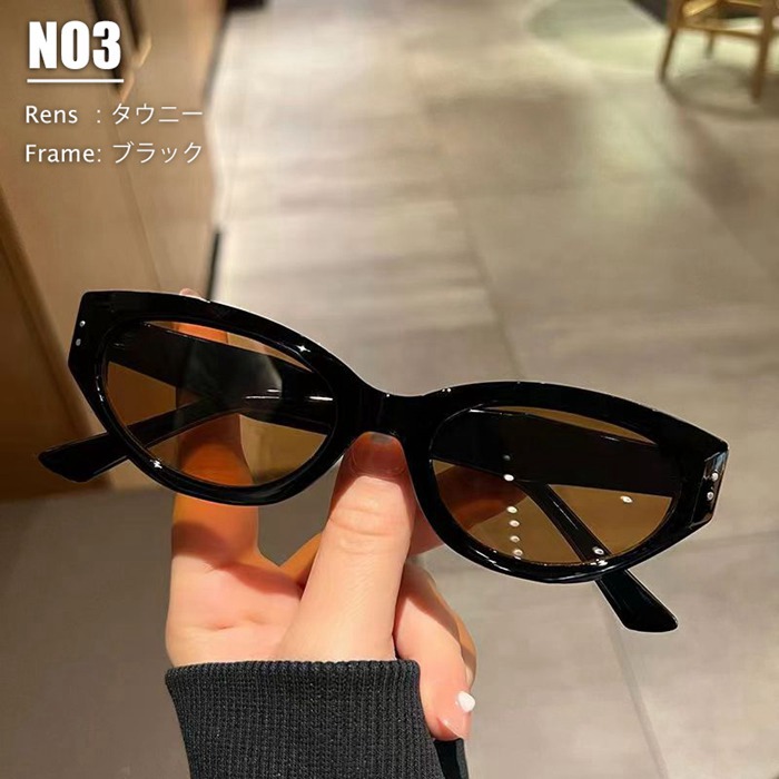 サングラス キャッツアイ レディース メンズ レトロ 紫外線対策 UV375 |  | 03
