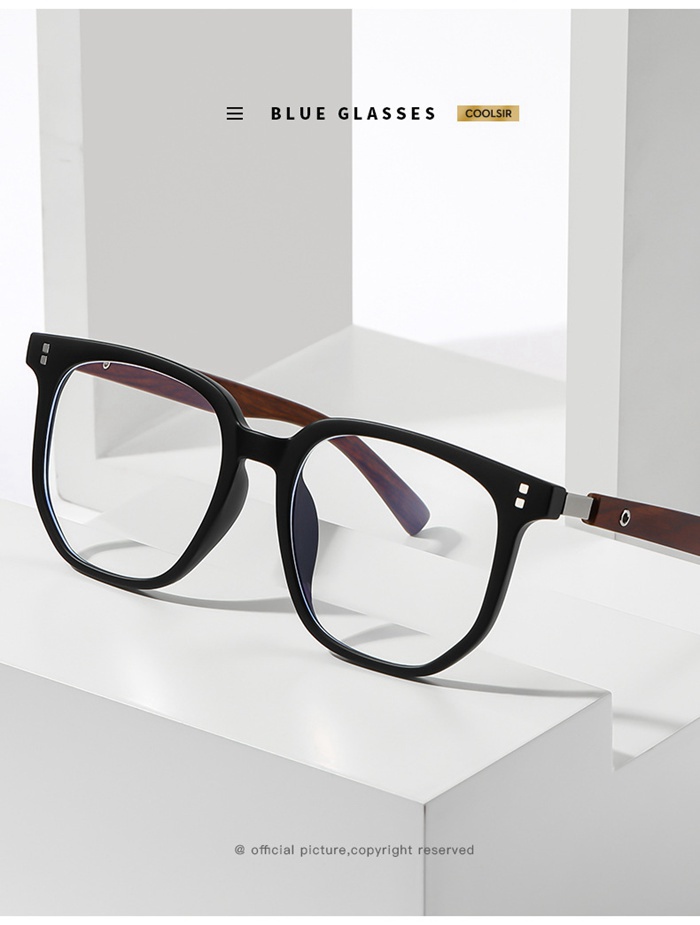 メガネ ブルーライトカット 伊達メガネ スクエア メンズ レディース 木目調 スクエアフレーム PC用メガネ |  | 08