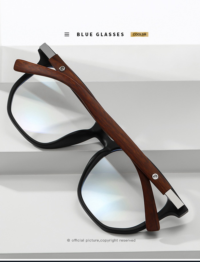 メガネ ブルーライトカット 伊達メガネ スクエア メンズ レディース 木目調 スクエアフレーム PC用メガネ |  | 09