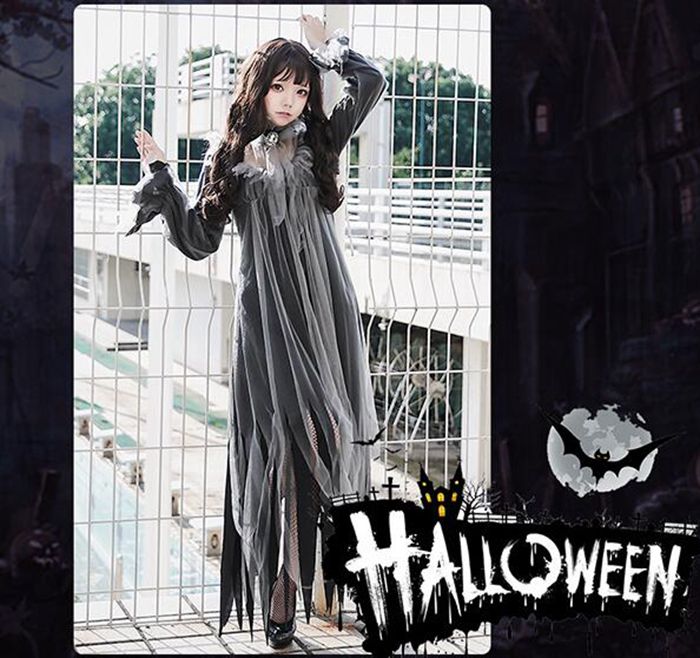 ハロウィン 衣装 ゾンビ 花嫁 レディース 幽霊の花嫁 魔女 コスプレ 仮装 吸血鬼 幽霊 魔女 悪魔 鬼 ハロウィン ヴァ |  | 01