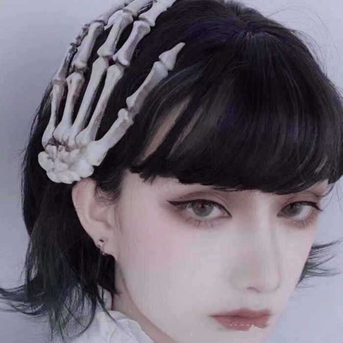 ハロウィン ヘアクリップ コスプレ ヘアアクセサリー 髪留め 髪飾り スケルトン 手 骸骨 ヘアピン 舞台 派手 コスプレ衣装 小道具 |  | 02