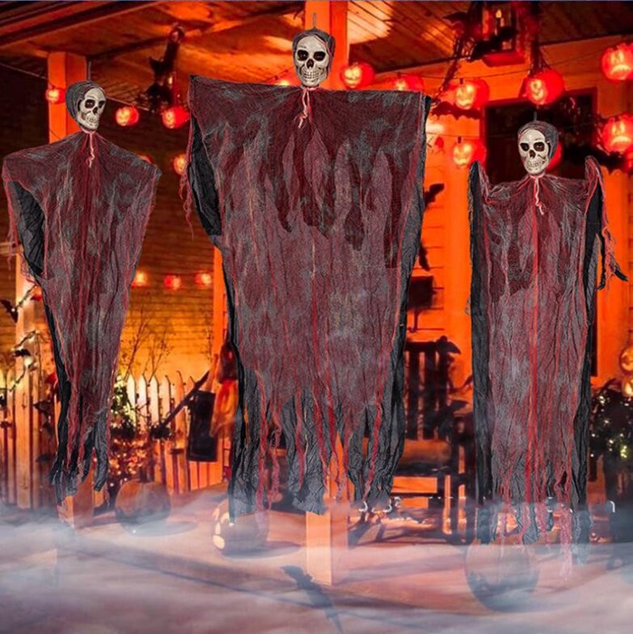 ハロウィン飾り 怖い幽霊 ハロウィン装飾 お化け屋敷 骸骨吊り下げ 雰囲気満点 ハロウィンパーティー飾り ハロウィン 道具 雰囲気作り |  | 03