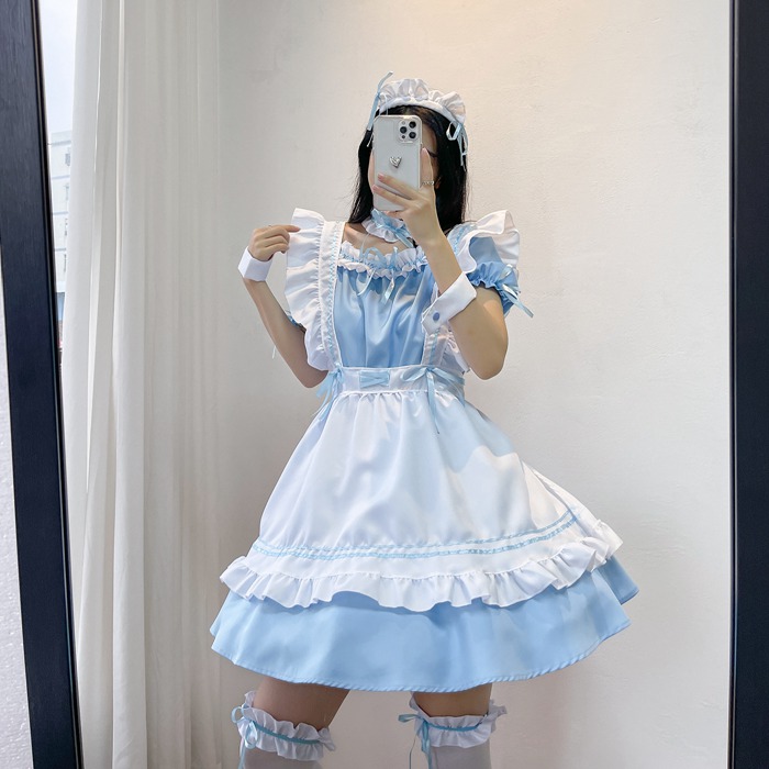 メイド服 ショート丈 メイドコスプレ セクシーコスチューム ハロウィン メイド喫茶 コスプレ 上下セット 可愛い |  | 08