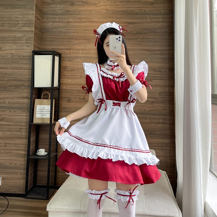 メイド服 ショート丈 メイドコスプレ セクシーコスチューム ハロウィン メイド喫茶 コスプレ 上下セット 可愛い |  | 09