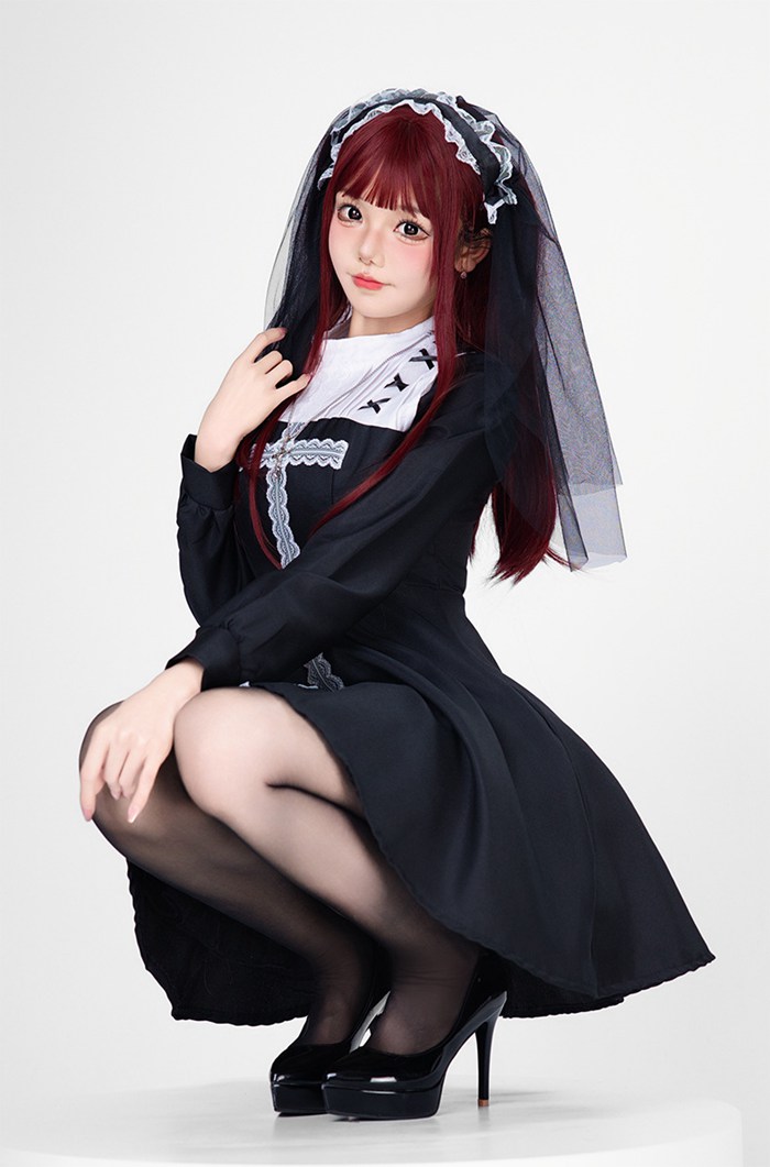 シスター コスプレ ハロウィン 巫女 十字架 3点セット レース 衣装 セクシー コスチューム 仮装 レディース かわいい |  | 03