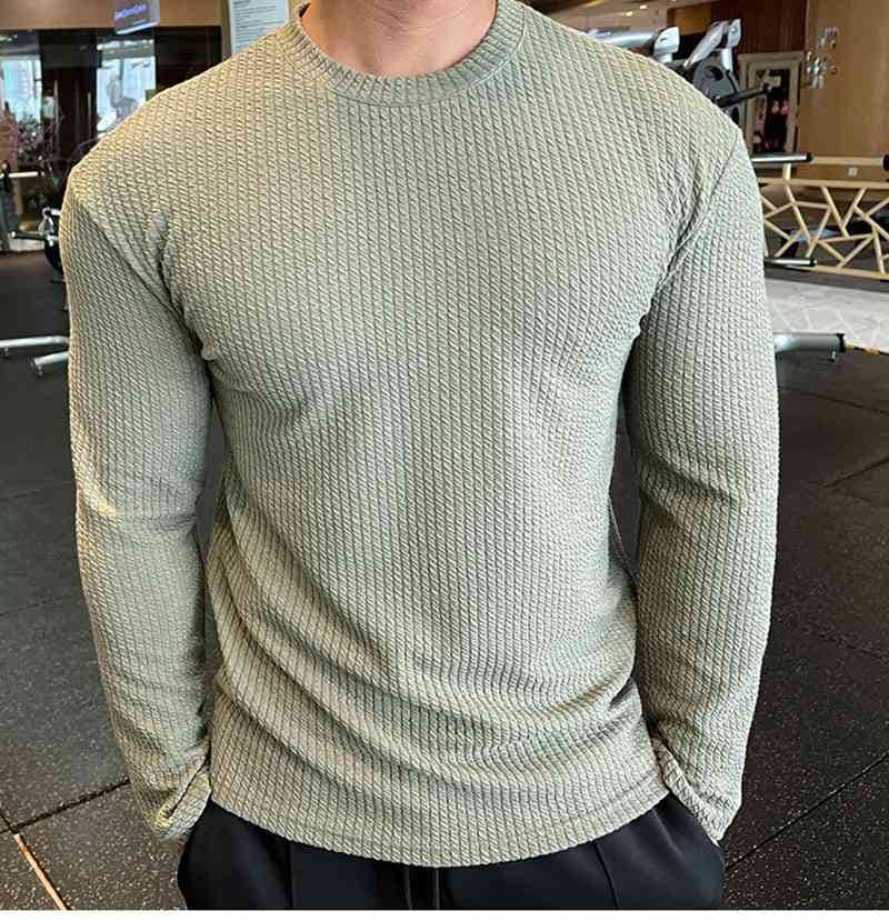 長袖tシャツ ワッフルメンズ 長袖 ジャガード tシャツ クルーネック 無地 肌触り インナー トップス おしゃれ きれいめ カッ |  | 12