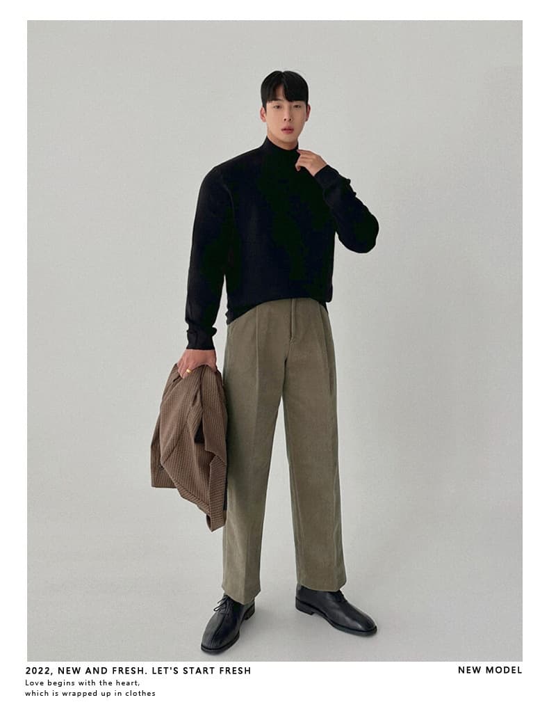 リブニット トップス メンズ長袖 ニットソー モックネック ストレッチ性 セーター ニットトップス インナー カットソー リブ |  | 10