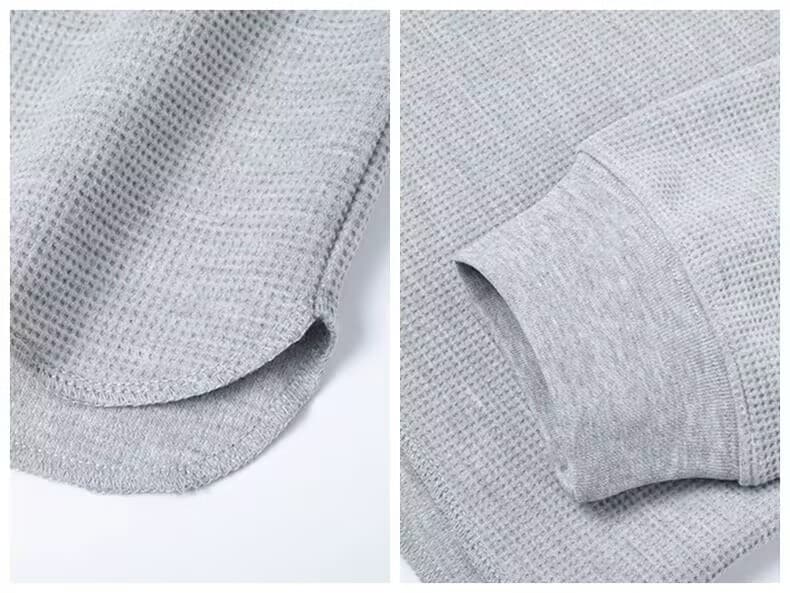 ワッフル tシャツメンズ 長袖tシャツ カットソー 裾スリット 長袖 クルーネック 無地 インナー トップス ゆったり ビッグシ |  | 07