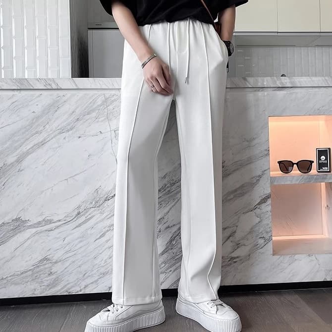 スウェットパンツ センタープレスメンズ ロングパンツ ロング丈 パンツ ストレートパンツ ズボン ウエストゴム 無地 ボトム |  | 04