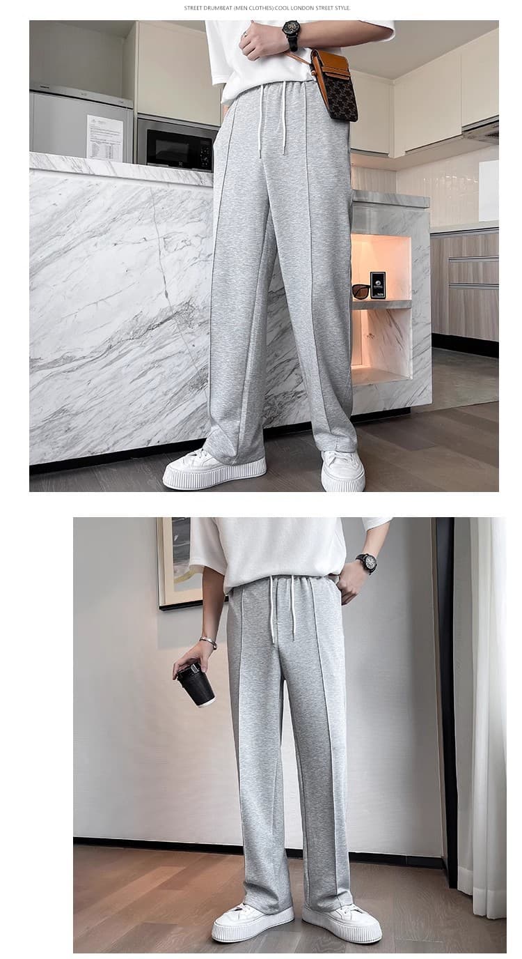 スウェットパンツ センタープレスメンズ ロングパンツ ロング丈 パンツ ストレートパンツ ズボン ウエストゴム 無地 ボトム |  | 13