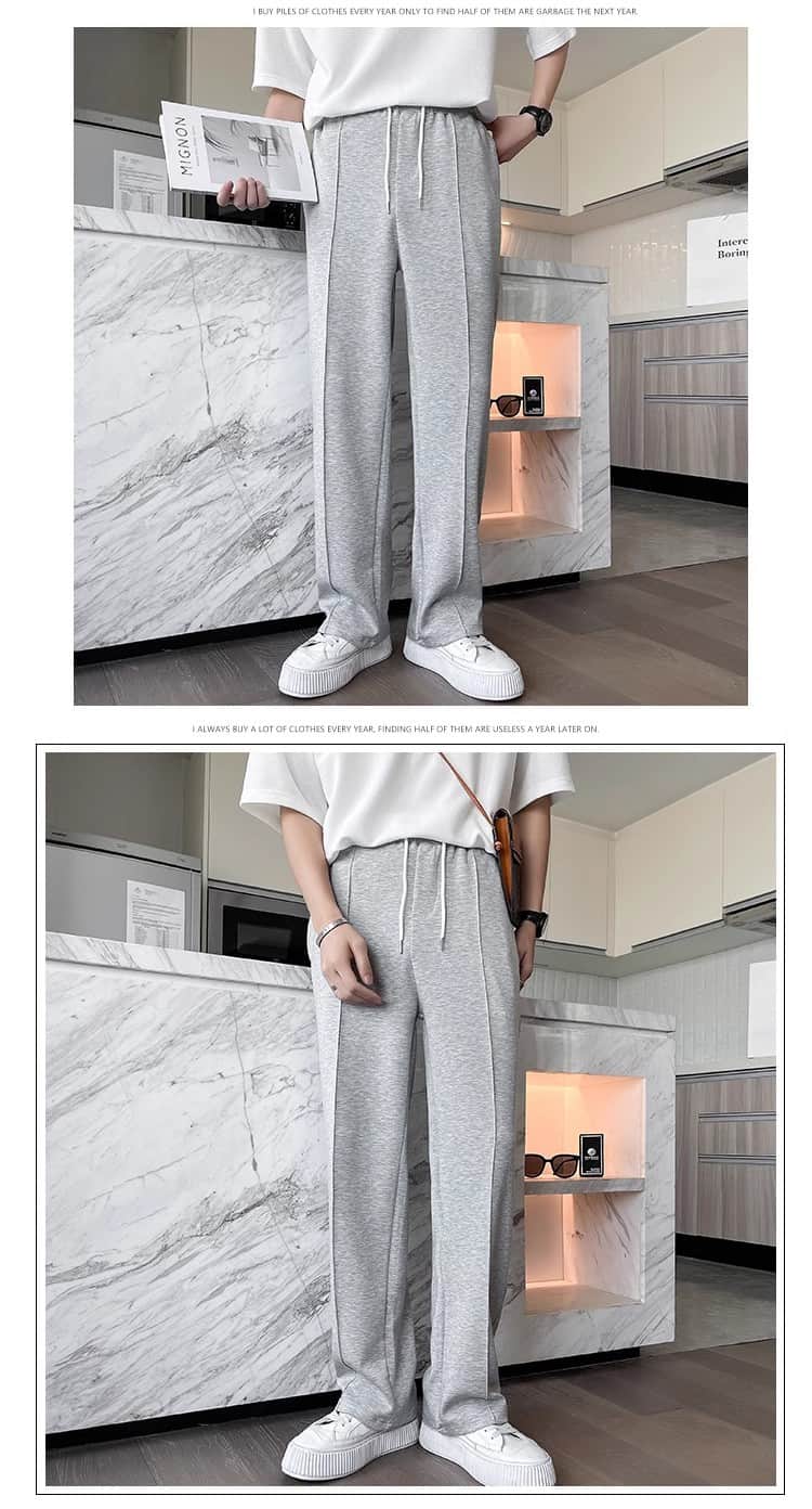 スウェットパンツ センタープレスメンズ ロングパンツ ロング丈 パンツ ストレートパンツ ズボン ウエストゴム 無地 ボトム |  | 15