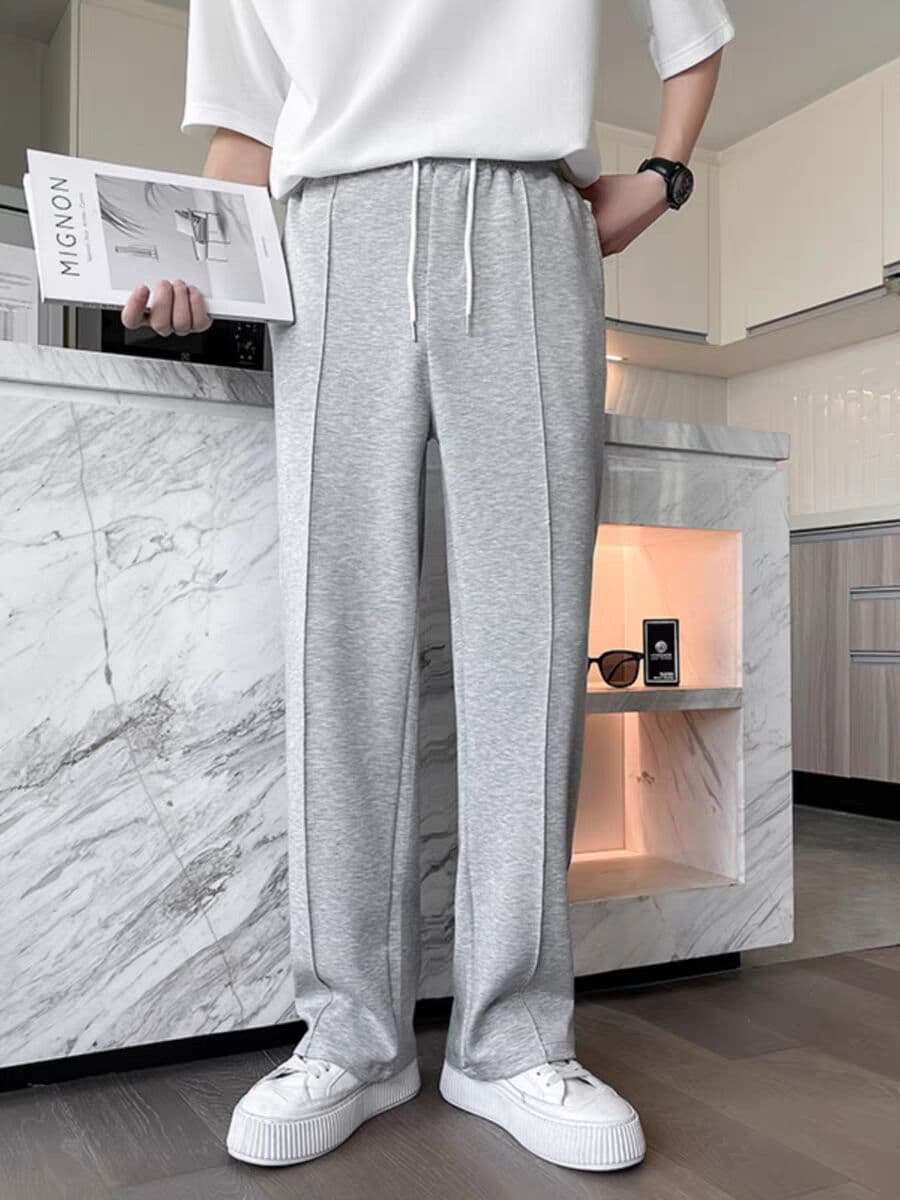 スウェットパンツ センタープレスメンズ ロングパンツ ロング丈 パンツ ストレートパンツ ズボン ウエストゴム 無地 ボトム |  | 03