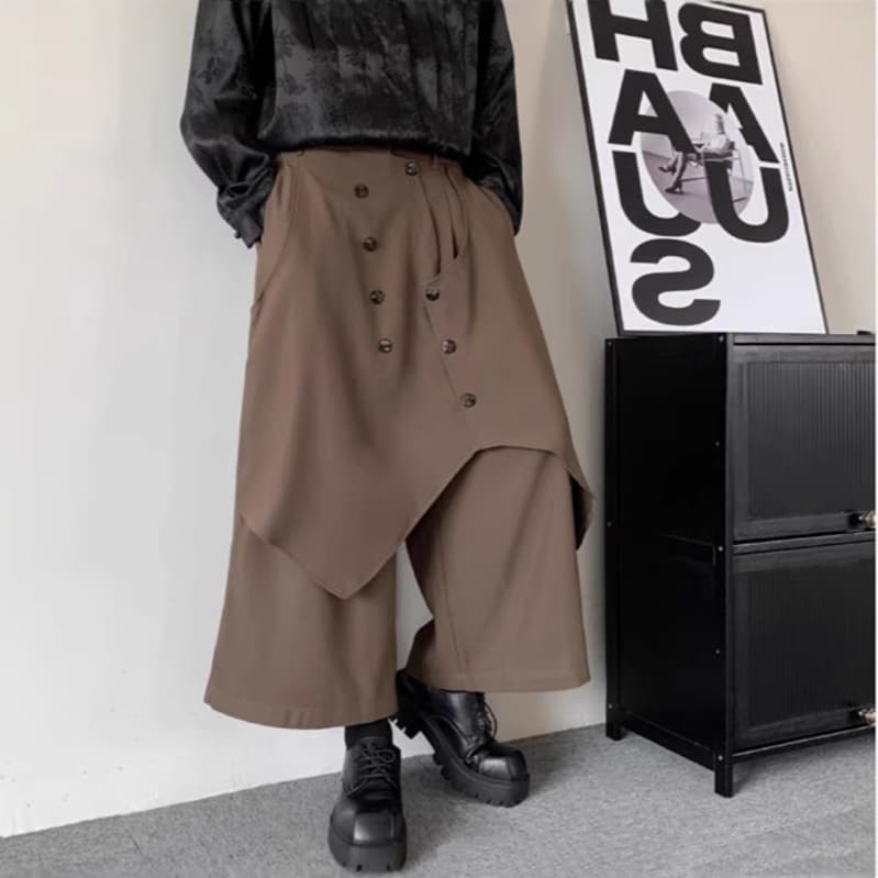 サルエルパンツメンズ 袴パンツ ワイドパンツ ボリューム ガチョウパンツ 無地 ゆったり ビッグシルエット リラックスパンツ |  | 03