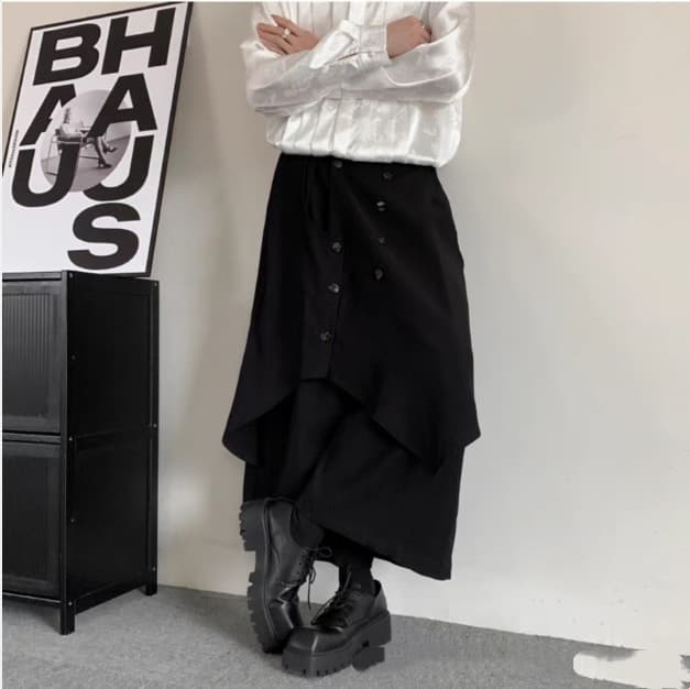 サルエルパンツメンズ 袴パンツ ワイドパンツ ボリューム ガチョウパンツ 無地 ゆったり ビッグシルエット リラックスパンツ |  | 13