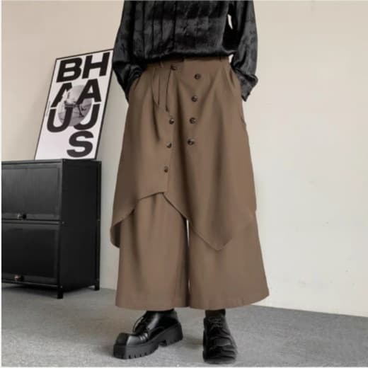 サルエルパンツメンズ 袴パンツ ワイドパンツ ボリューム ガチョウパンツ 無地 ゆったり ビッグシルエット リラックスパンツ |  | 08