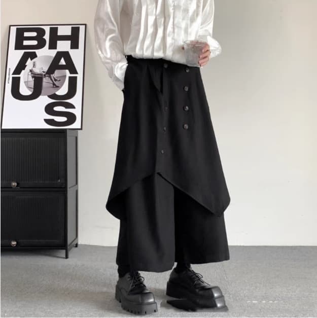 サルエルパンツメンズ 袴パンツ ワイドパンツ ボリューム ガチョウパンツ 無地 ゆったり ビッグシルエット リラックスパンツ |  | 10