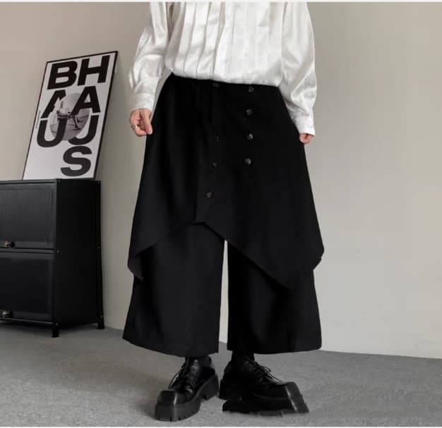 サルエルパンツメンズ 袴パンツ ワイドパンツ ボリューム ガチョウパンツ 無地 ゆったり ビッグシルエット リラックスパンツ |  | 11