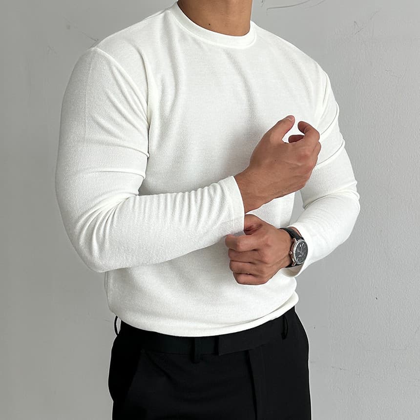 微起毛 カットソーメンズ tシャツ 防寒 保温 暖かい クルーネック 長袖 無地 インナー トップス おしゃれ きれいめ カッコイ |  | 15