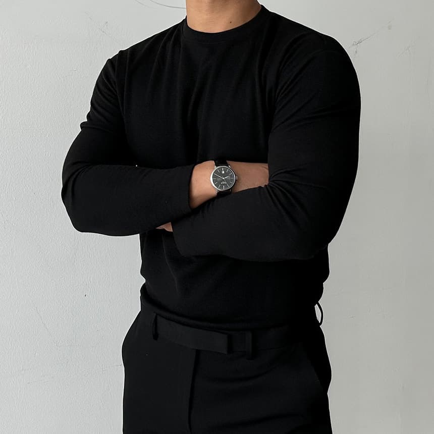 微起毛 カットソーメンズ tシャツ 防寒 保温 暖かい クルーネック 長袖 無地 インナー トップス おしゃれ きれいめ カッコイ |  | 02