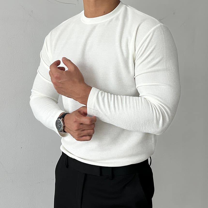 微起毛 カットソーメンズ tシャツ 防寒 保温 暖かい クルーネック 長袖 無地 インナー トップス おしゃれ きれいめ カッコイ |  | 03