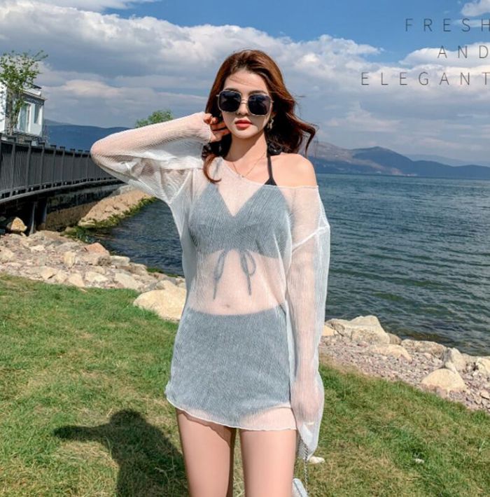 3点セット 露出控えめ 水着 レディース ビキニ セパレート ママ水着 フィットネス 体型カバー 大きいサイズ セットアップ 韓国 |  | 21