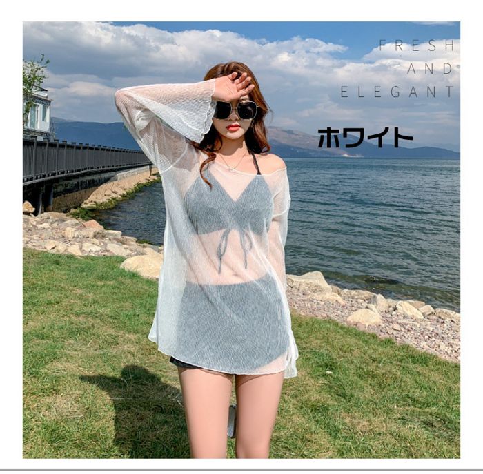 3点セット 露出控えめ 水着 レディース ビキニ セパレート ママ水着 フィットネス 体型カバー 大きいサイズ セットアップ 韓国 |  | 04