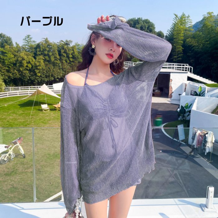 3点セット 露出控えめ 水着 レディース ビキニ セパレート ママ水着 フィットネス 体型カバー 大きいサイズ セットアップ 韓国 |  | 06