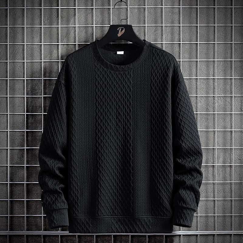 トレーナー ジャガード 大きいサイズ メンズ 2TYPE プルオーバー 春 秋 トップス ゆったり 長袖 クルーネック Tシャツ 切り |  | 07