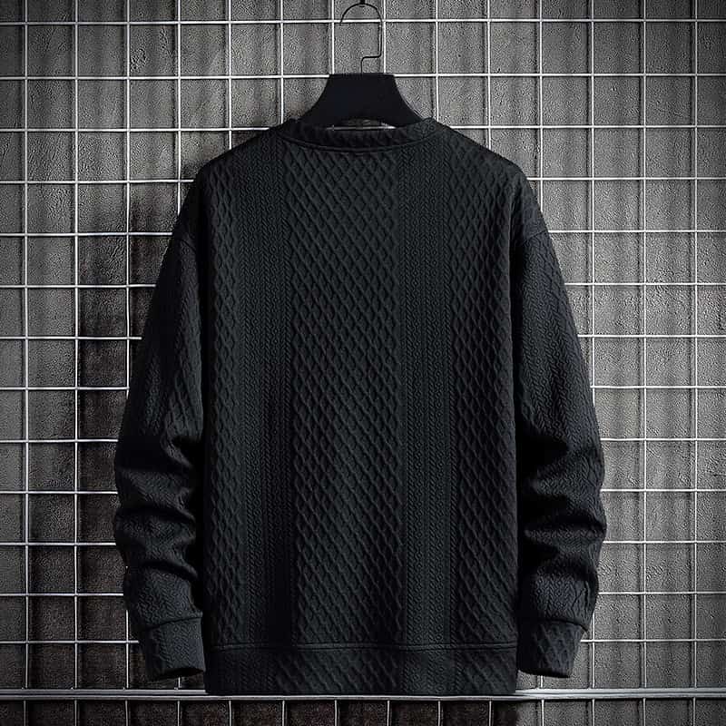 トレーナー ジャガード 大きいサイズ メンズ 2TYPE プルオーバー 春 秋 トップス ゆったり 長袖 クルーネック Tシャツ 切り |  | 08