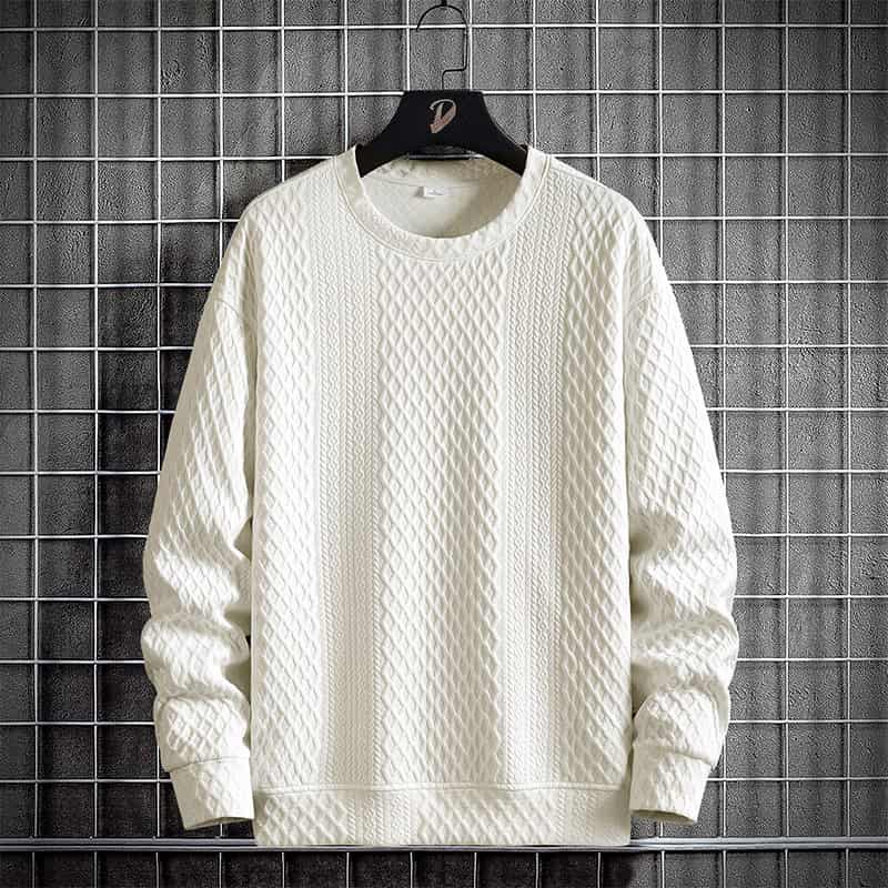 トレーナー ジャガード 大きいサイズ メンズ 2TYPE プルオーバー 春 秋 トップス ゆったり 長袖 クルーネック Tシャツ 切り |  | 09