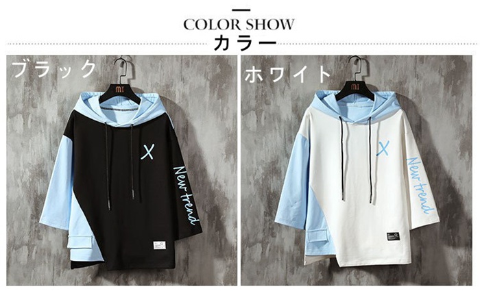 Americana 七分袖パーカー　淡いグレー ジップパーカー/YOKOHAMA045（ydb4570199737842）|商品詳細