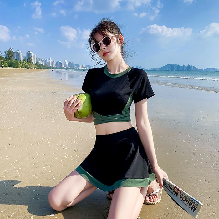 水着 レディース 体型カバー 水着 レディース 2点セット セパレート 中学生 高校生 可愛い スイムウェア リゾート 夏 カジュアル 20代 |  | 01