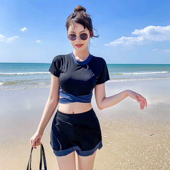 水着 レディース 体型カバー 水着 レディース 2点セット セパレート 中学生 高校生 可愛い スイムウェア リゾート 夏 カジュアル 20代 |  | 02